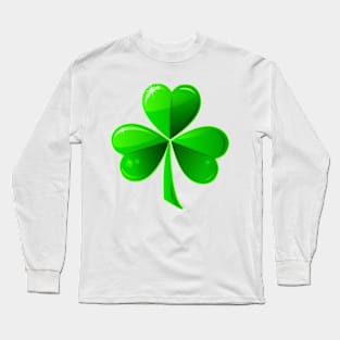 St. Patrick's Day with a green beautiful clover Long Sleeve T-Shirt